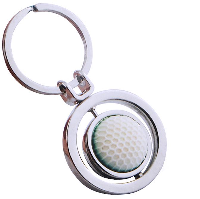 Customizable Sports Keychain: Personalized Rotating Basketball, Football, Golf Design with World Cup Commemorative Logo. Perfect for a Unique Gift!
