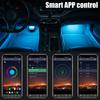 Подсветка Музыка Управление Приложение RGB С USB Прикуриватель Атмосфера Лампа Декоративные Огни Светодиодный Автомобильный Ножной Окружающий Свет