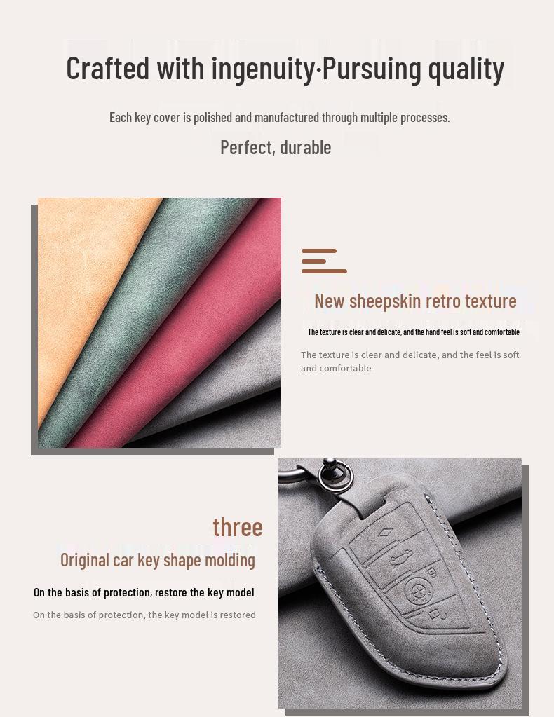 Совместимый кожаный чехол-брелок для серии BMW: Подходит для X1, X3, X5, 1 серии, 3 серии, 5 серии, 6 серии, 7 серии, NFC-карты Snap