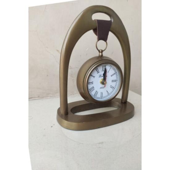 Antique Table Clock Handmade Brass Finish Hanging Home Deco Victorian Desk Clock