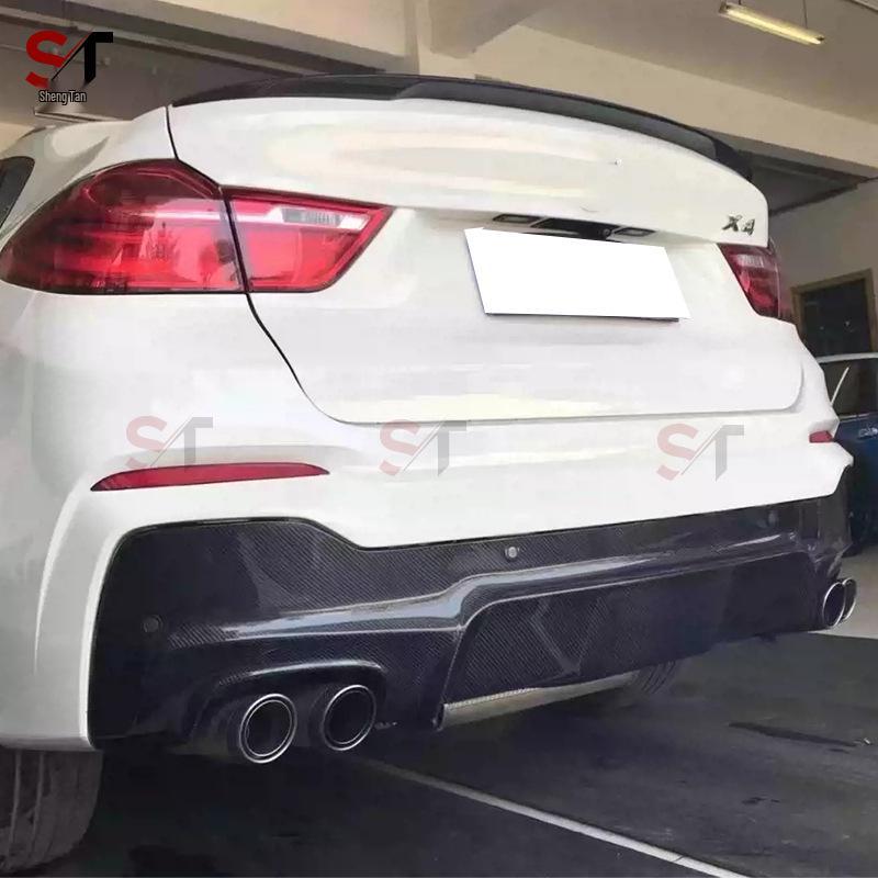 BMW X4 F26 Карбоновый 3D Задний Бампер-Диффузор Накладка Аксессуар для Обвеса Кузова