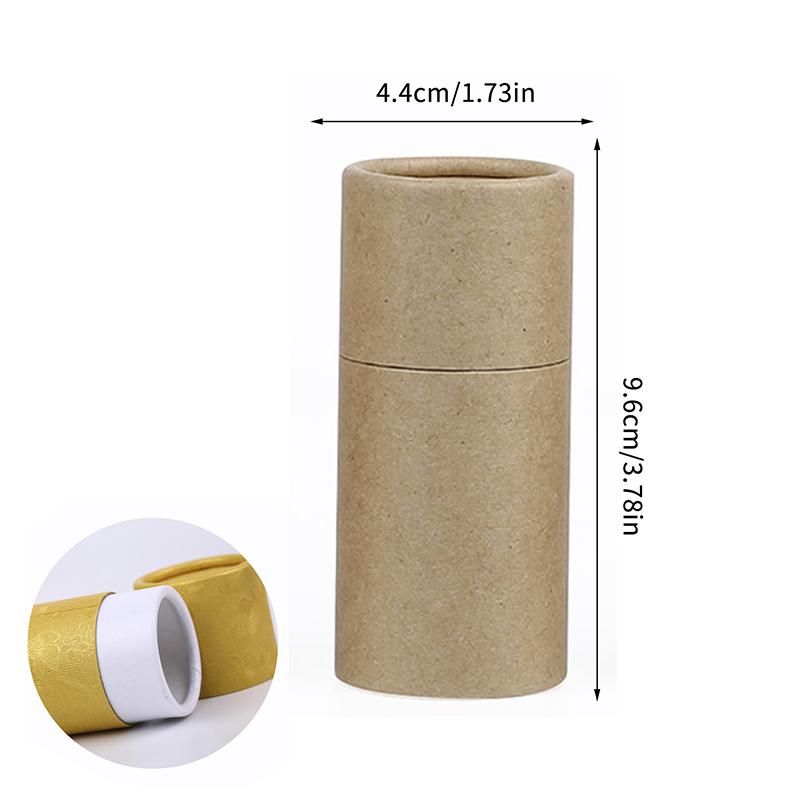 Kraft Paper Tube Jar 10ml 20ml 30ml Cylinder for Essential Oil Bottle Secure Packaging Box for Travel and Gift Wrapping