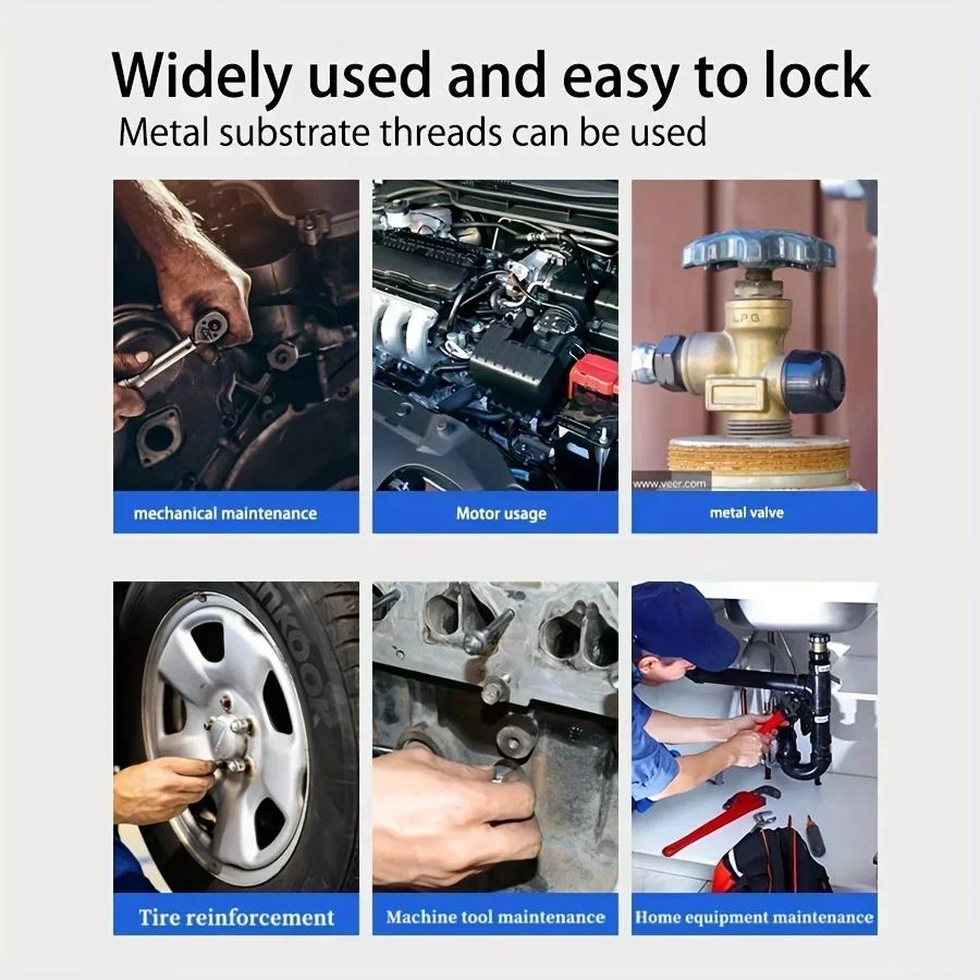 Клей для винтов 243 Фиксатор резьбы Затягивание винтов Предотвращение ослабления Ржавление Герметизирующий клей Термостойкость Инструмент