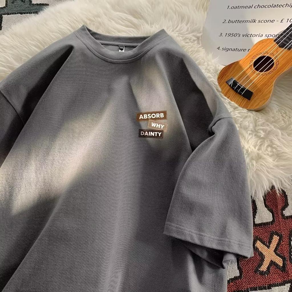 Мужская модная футболка с круглым вырезом и короткими рукавами с принтом для лета, свободный повседневный топ