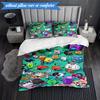 Colorful Dream Island Collage 3pcs K-pop music group Bedding set,Ideal for Bedroom, Dormitory,Including Duvet Cover And 2pcs Pillowcases,Fan gifts