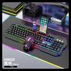 KM520 mechanical feel keyboard mouse set luminous usb wired keyboard mouse metal panel universal