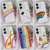 Phone Case For Vivo Y36 Y20 Y35 Y33s Y31 Y30 Y27 Y15S Y02 Y11 Y12 Luxury Shockproof Back Cover Transparent Soft Silicone TPU Rainbow For Vivo Bumper