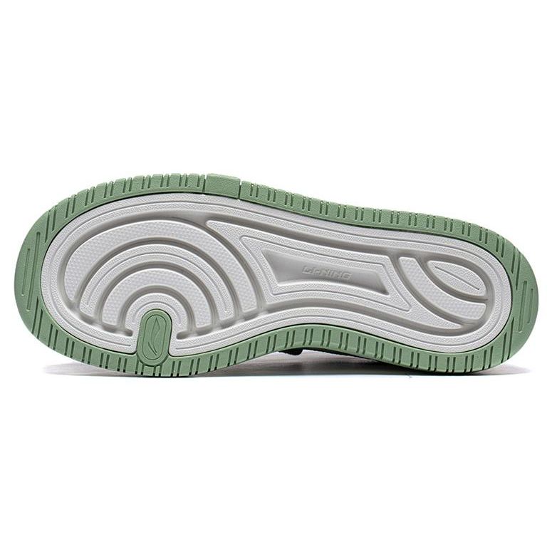 Кроссовки женские Li Ning Future C1 Fabric Leather Non-Slip Low-Top Sneakers White Green AGCT120-3