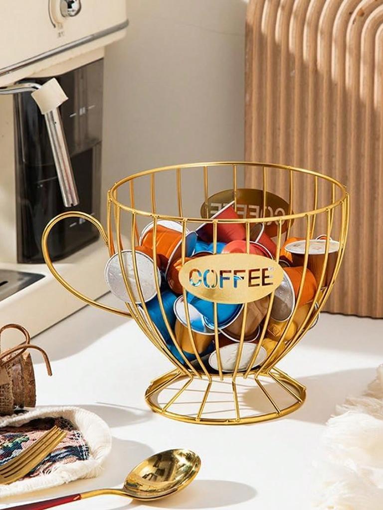 Extra Large Capacity Coffee Pod Holder, Counter Organizer, Capsule Basket, Coffee Bar Accessories For Kitchen, Dining Room, Office, Home, Cafe, Hotel