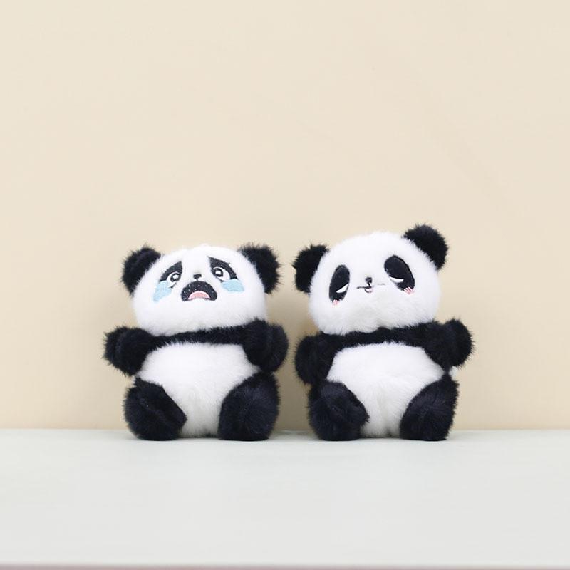 Cute And Cuddly Panda Plush Toy Keychain Soft Pp Cotton Stuffed Animal Doll