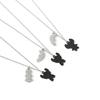 Stitch BFF Necklace Trio Cute Matching Heart Pendants for Sisters Best Friends & Couples