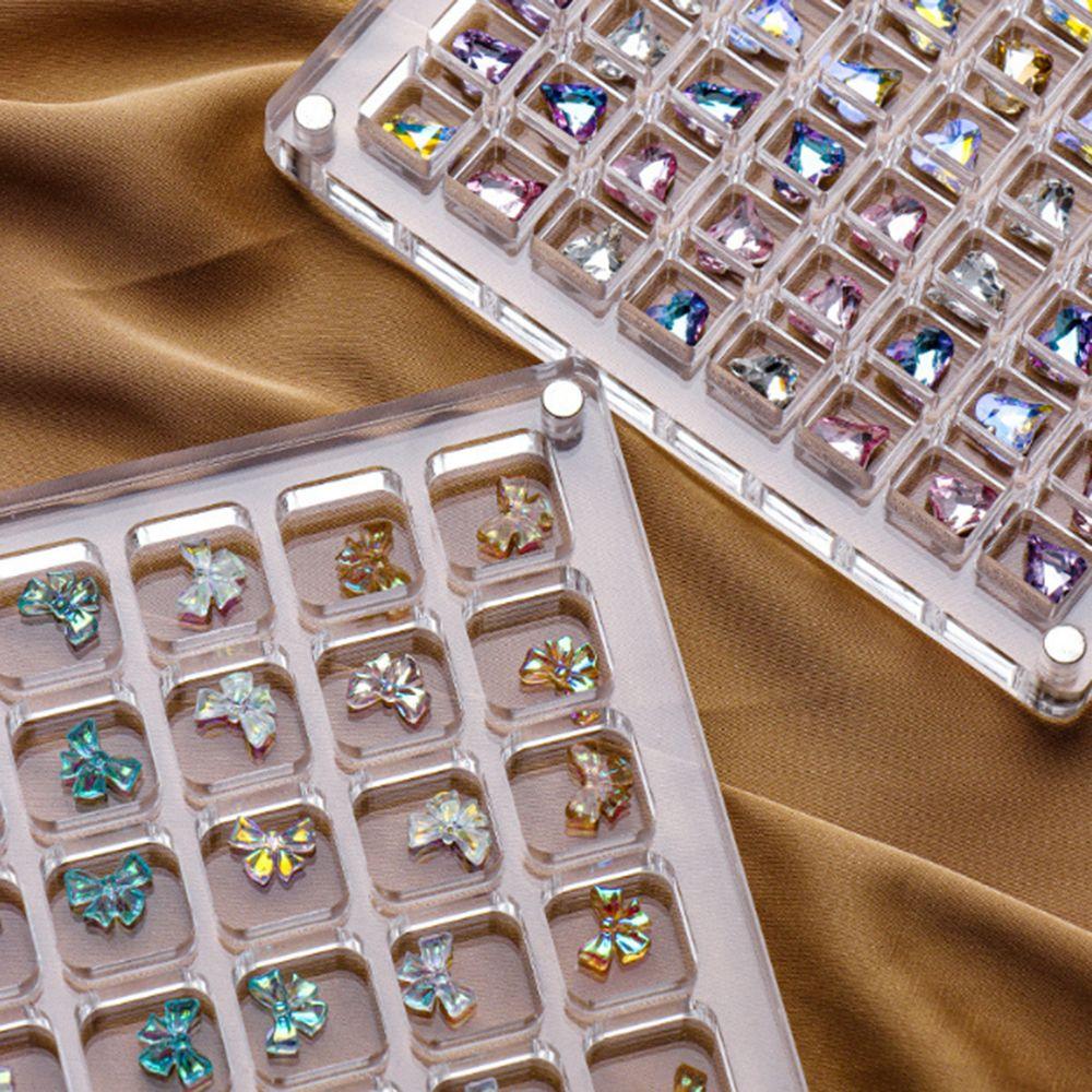 Acrylic Nail Drill Storage Box Transparent Jewelry Collection Box Nail Art Display Case  Earring