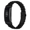Ремешок для часов Fitbit Inspire HR/Inspire 2/Inspire, жемчужной формы, из нержавеющей стали, черный, для запястья