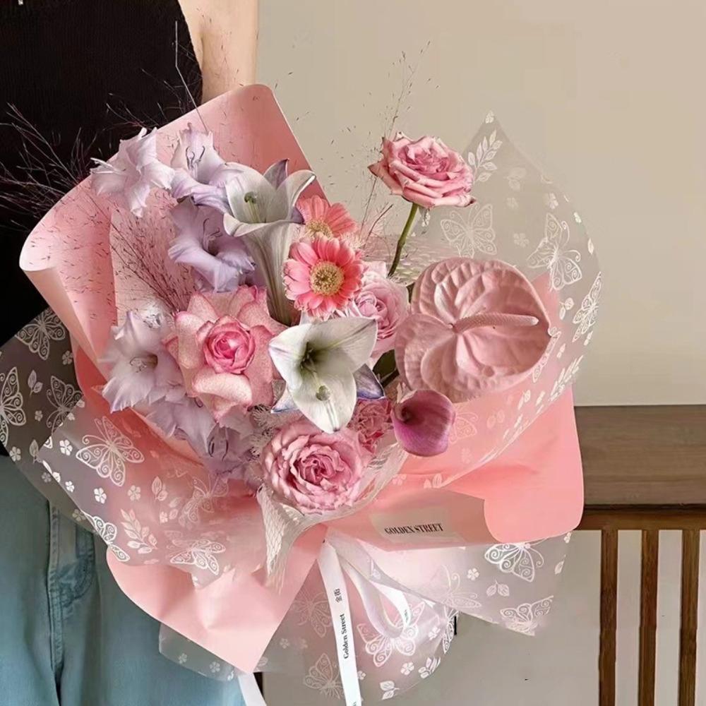 20Pcs Translucent Florist Packaging Paper Waterproof Bouquet Wrapping Paper  Gifts