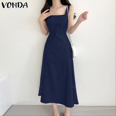 Женское элегантное платье-майка без рукавов, повседневное, приталенное, длинное, плиссированное