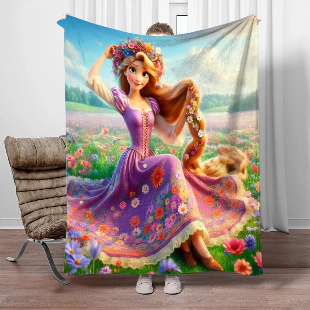 Cartoon Rapunzel Flannel Blanket Children Warm Soft Blanket for Sofa Bed Cover Blanket Suitable for Birthday Souvenir Gifts