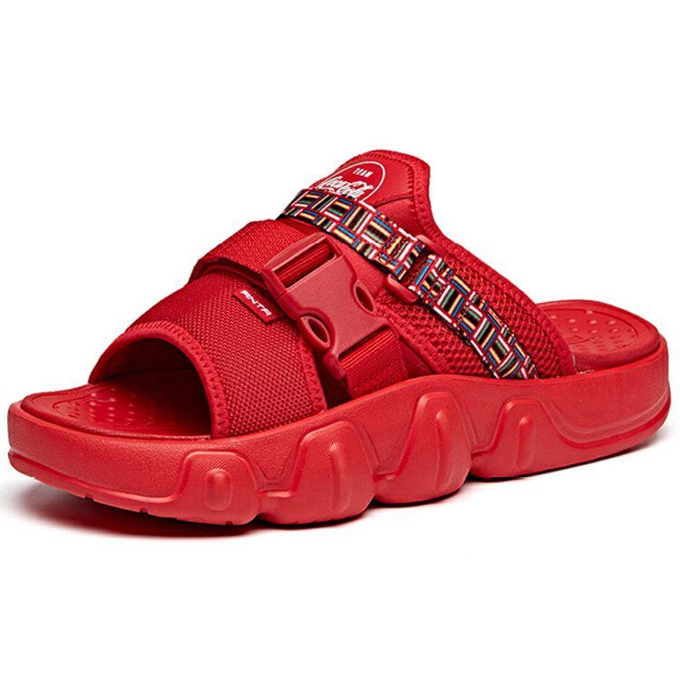 Coca Cola X Anta Lifestyle Series Пляжные спортивные шлепанцы Мужская обувь Красный 112038515-7