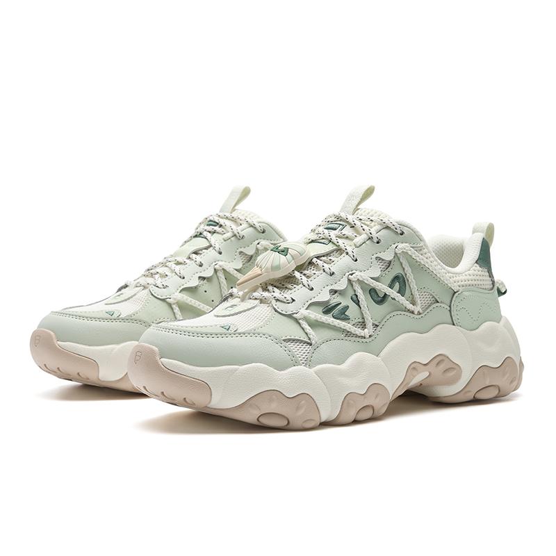 Fila FLUID 6 Амортизация Устойчивость к истиранию Покрытие Легкие Низкие Массивные кроссовки Женские Пресноводный зеленый F12W612137FDA