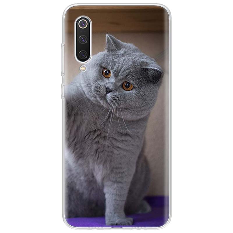 British Shorthair Cat Phone Case For Xiaomi Redmi Note 10 11 12 13 14 15 Pro Plus 11S 12S 14S 11T 11E 10S Soft TPU Back Cover Re