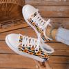 2024 Floral  Canvas Shoes  Women Large Size Flat Sneakers Female Lace-up Sports Shoes Casual Vulcanized Shoes