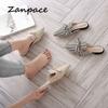Fashion New Flat Women's Slippers 2024 Summer Sandals Fashion Striped Slides Butterfly Indoor Women Flip Flops  Plus Size 40 Shoes Women