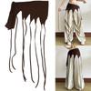 Streetwear Jazz Dance Scarf Irregular Waistband Jeans Pants Decor Hip-hop Scarf