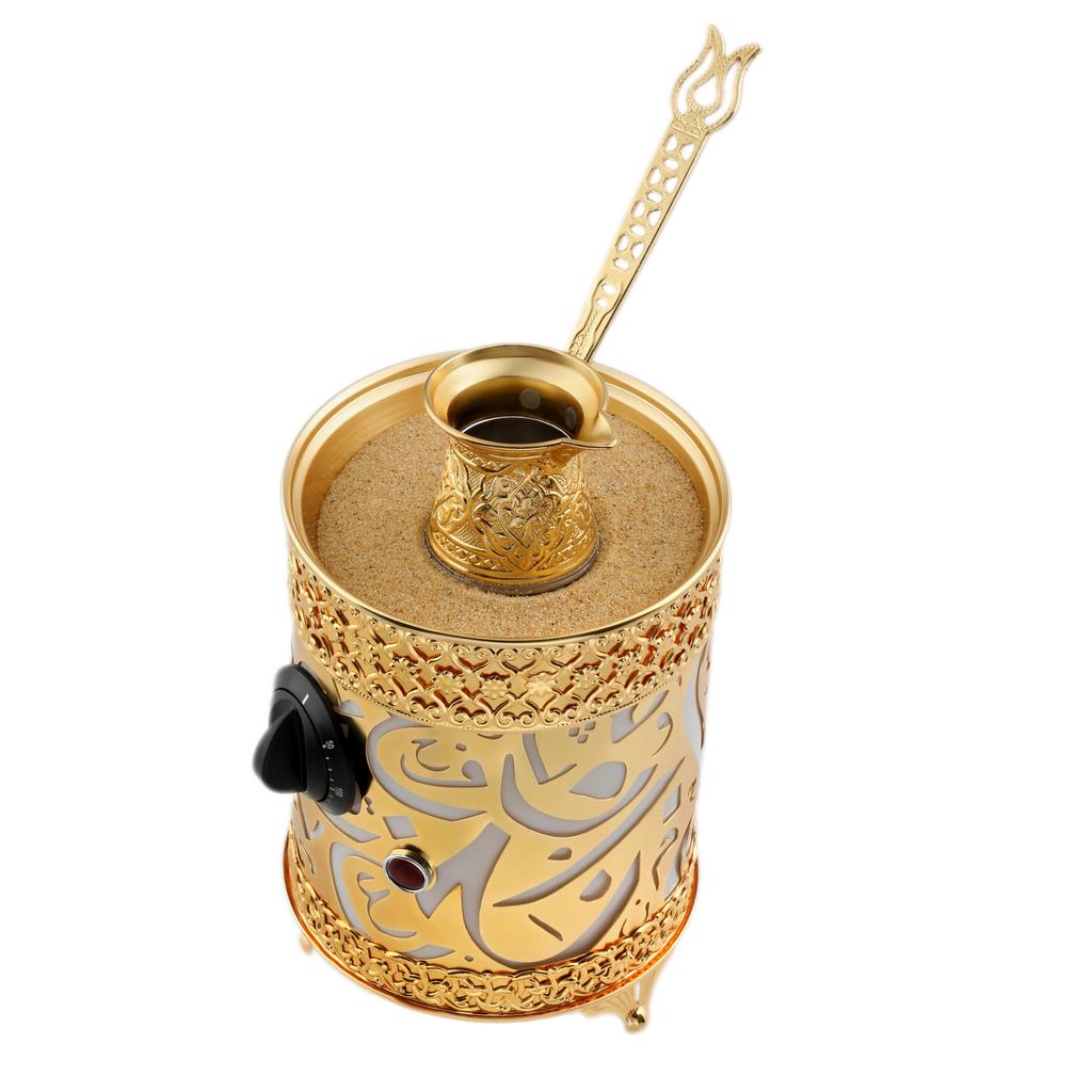 Аутентичная турецкая электрическая кофеварка с горячим песком, нагреватель, Стамбул, дизайн, коричневый цвет, 110 В - 220 В, кухня и столовая