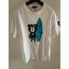 Б/у футболка BEAMS T с принтом Surf Bear Белый M