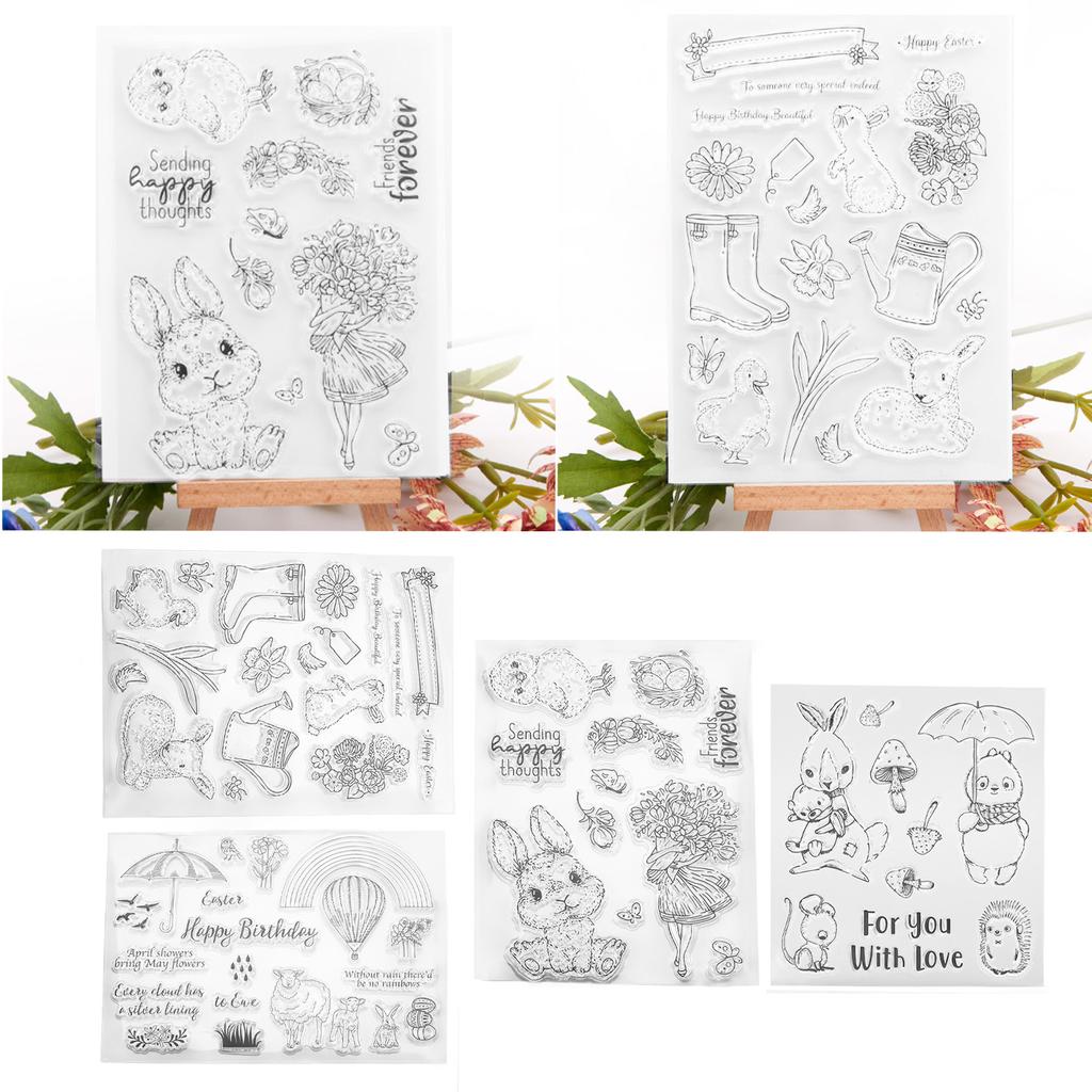 4 шт. прозрачные штампы из переработанной бумаги, прозрачные декоративные штампы, подарки ручной работы для изготовления альбомов ручной работы