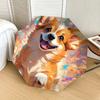 1pc Happy Corgi Celebration Umbrella with Plastic Handle,Suitable for All Seasons Home Travel Outdoor UmbrellaDD280