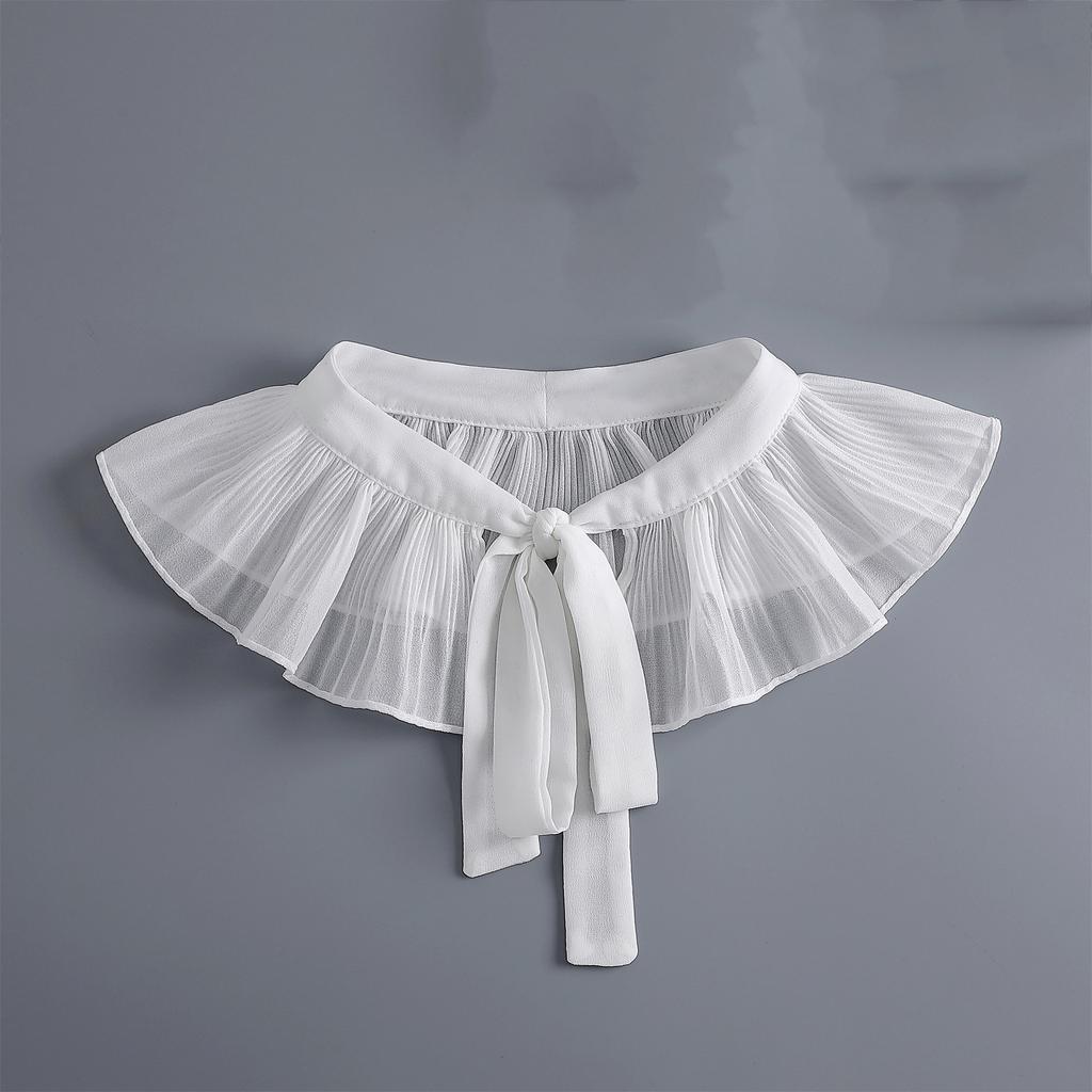 Летнее платье с кружевным цветочным воротником, съемный воротник, декоративная съемная одежда, накидка на плечи, накидка с ложным воротником