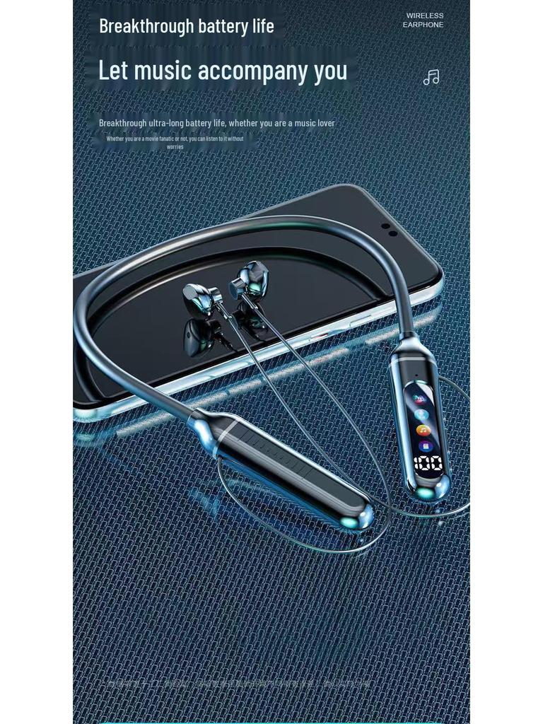 Спортивные Bluetooth-наушники-гарнитура 2025 года с ИИ, сверхдолгим временем работы от аккумулятора, высоким качеством звука, большим зеркалом.