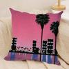 Hhiroshi Nagai Cushion Cover Silky Short Plush Sofa Pillow Cover Hidden Zipper Soft Dustproof Case for Home Decor