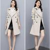 Women's Spring and Fall Medium-length Business Thin Section Casual Stand-up Collar Trench Coat Jacket Waist Windbreaker