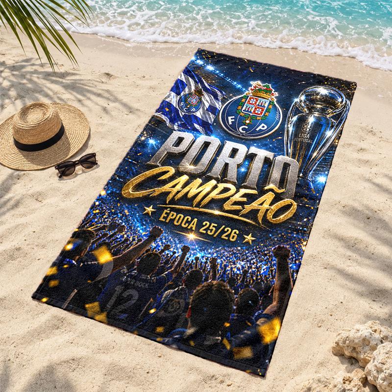 FC Porto Microfiber Beach Towel Quick Dry Sand Free Lightweight Beach Towels for Travel Swimming Camping