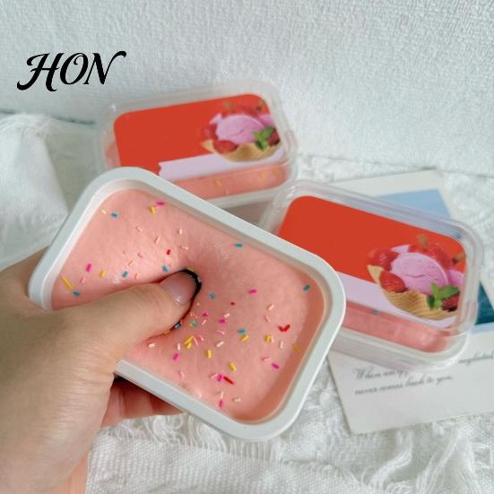 Ice Cream Cake Desk Toy Squeeze Toy, Slow Rising Stress Focus Aid Fidget Relief Simulation Dessert Food Pinch for Anxiety Relieving Reduction Gadget