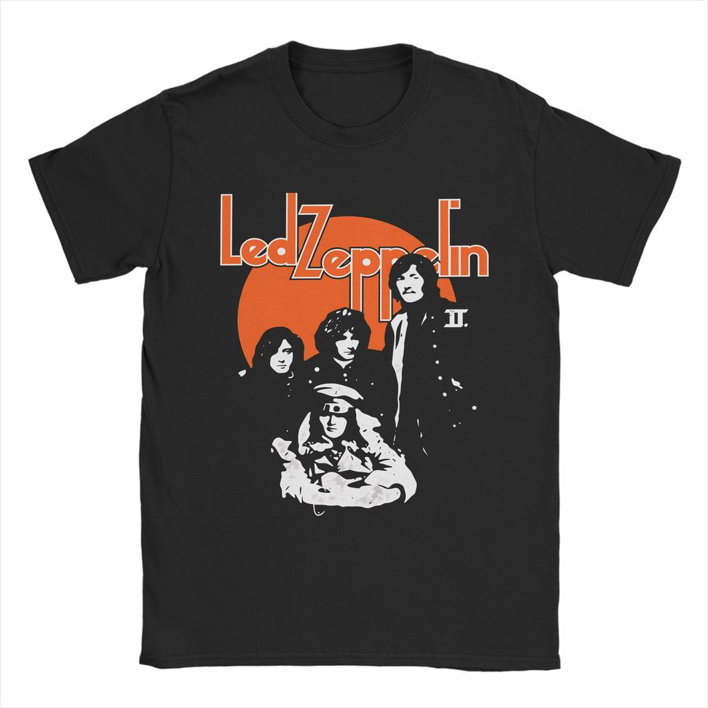 Футболки Led Zeppelin 'The Mother Ship' Мужские Винтажные 100% Хлопок Круглый Вырез Короткий Рукав Футболки Большие Размеры Топы