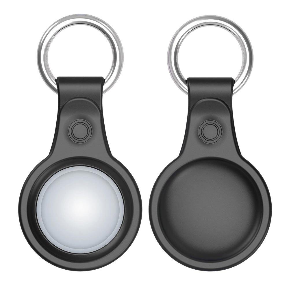 Dux Ducis Набор из 4 силиконовых чехлов-брелоков с подвесками для Apple Airtag Locator (4 цвета: Черный, Зеленый, Розовый, Синий)