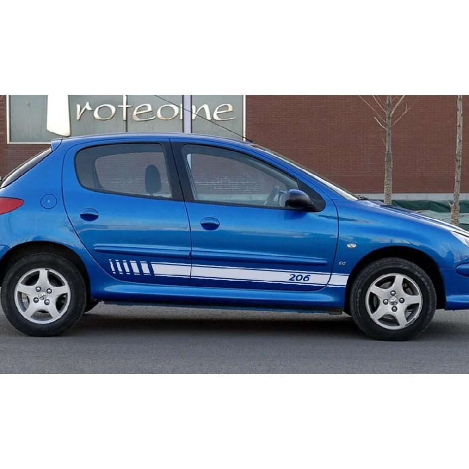 Car Side Line Stickers Tuning Accessories Vinyl Film Decals for Peugeot 206 DIY Auto Sports Decal Graphics Wrap Accessories
