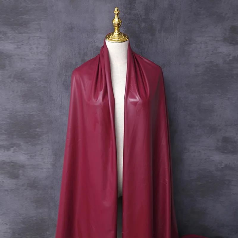 1/2/3/5M Matte Soft Leather Fabric Elastic 4-Way Stretch Faux PU Fabrics For Dress Clothes Upholstery  DIY Sewing Accessories