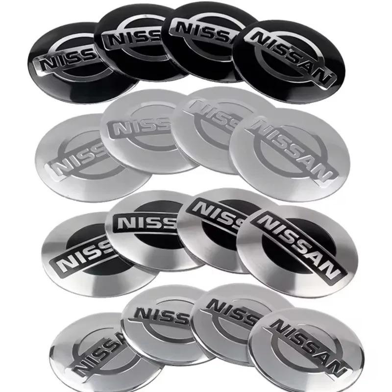 4Pcs 56MM Car Tyre Wheel Center Hub Cap Badge Sticker Accessories For Nissan Qashqai Juke Pulsar Sentra Altima Patrol Micra Rogu BMPQR1