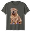 Shar Pei Dog Watercolor TShirt Wrinkled Dog Breed Tee