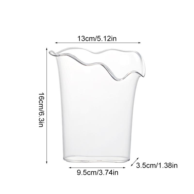1PC Transparent Vase Decorative Ornament Flower Bucket Household Flower Pot Hydroponic Ware Imitation Glass 5 Styles