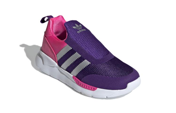 adidas Оригинальные ZX 360 C Низкие Спортивные Повседневные Кроссовки Фиолетово-Розовые Детские Возраст 3 7 Лет FX4938