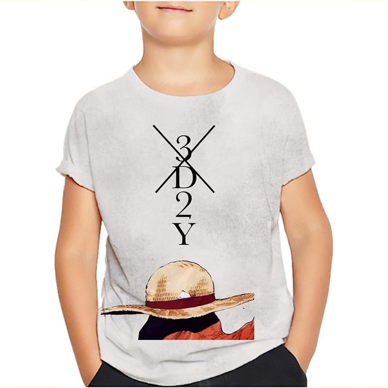 One Piece Luffy футболка Four Emperors короткий рукав Zoro Sanji Chopper Ace Law футболка детская одежда модные костюмы для детей топ