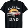 Классический папа Смешной папа Классический автомобиль Винтажный Мужской Папа День отца Футболка
