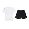 Plain Logo Simple Comfortable Breathable Versatile Crew Neck Pullover Short Sleeve T-Shirt Casual Sports Set Unisex Tops ATSU839-2+YKSV147-2