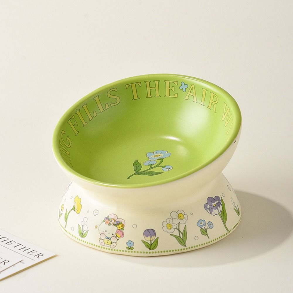 Non-Slip Cat Canned Food Bowl Rabbit Flower Water Bowl Stylish Pet Feeding Bowl Pet Supplies