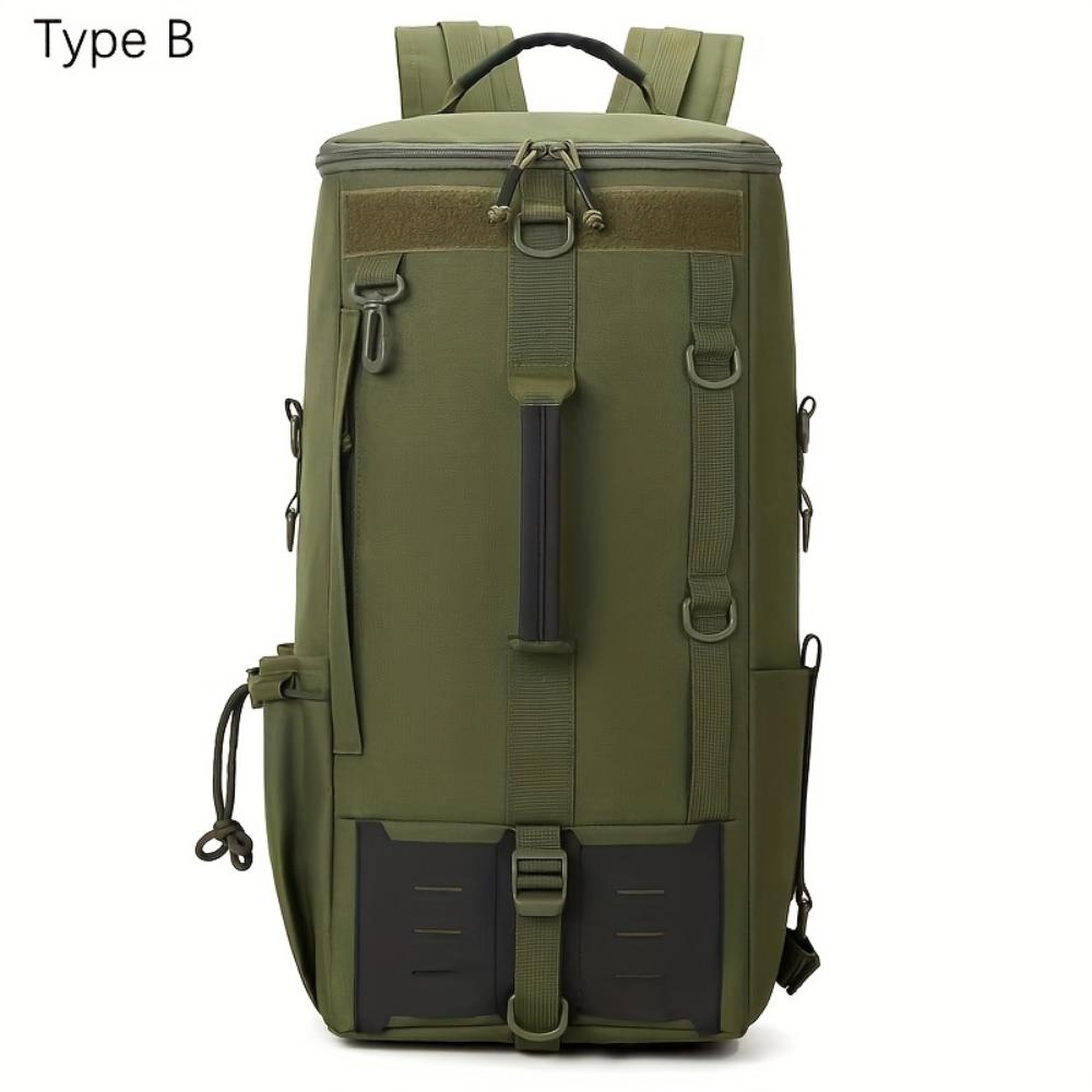 Рюкзак для рыболовных снастей большой вместимости, многосекционный ящик для хранения с держателем для удилищ, подходит для походов и кемпинга, сумка для рыболовных снастей, спортивный рюкзак