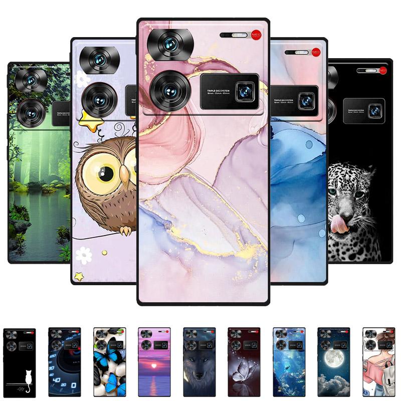 Ударопрочный чехол Funda для ZTE nubia Z60 Ultra, силиконовый, черный, мягкий бампер для чехлов телефона Nubia Z60 Ultra, Z60Ultra, мультяшный корпус